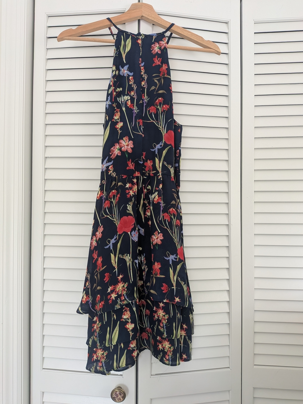 Parker Black Floral Halter Mini Dress - Picture 3 of 5